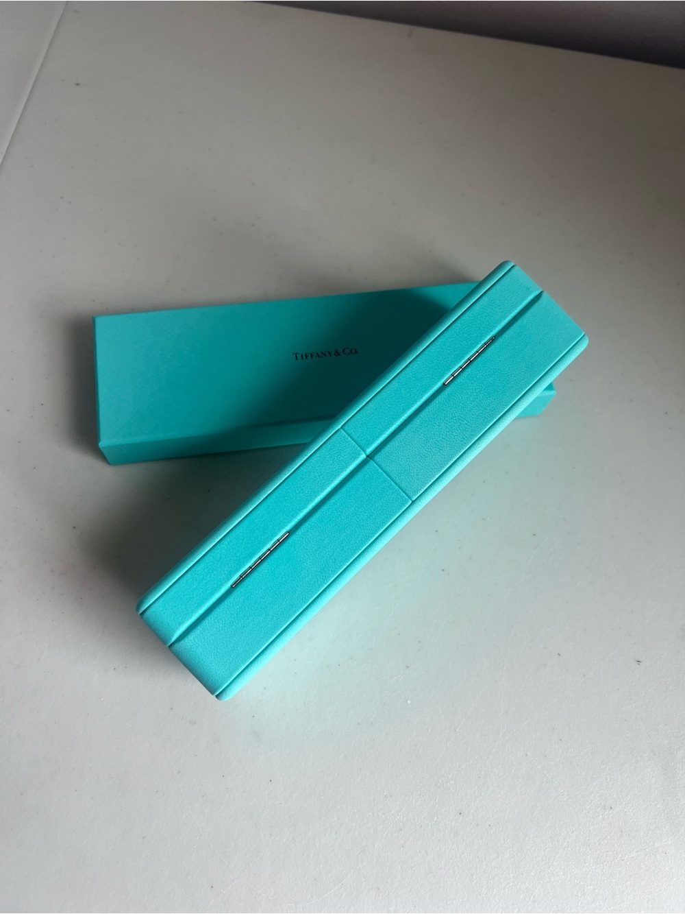 Tiffany & Co. Signature Blue Bracelet/Watch Box with Black Interior - Picture 5 of 5